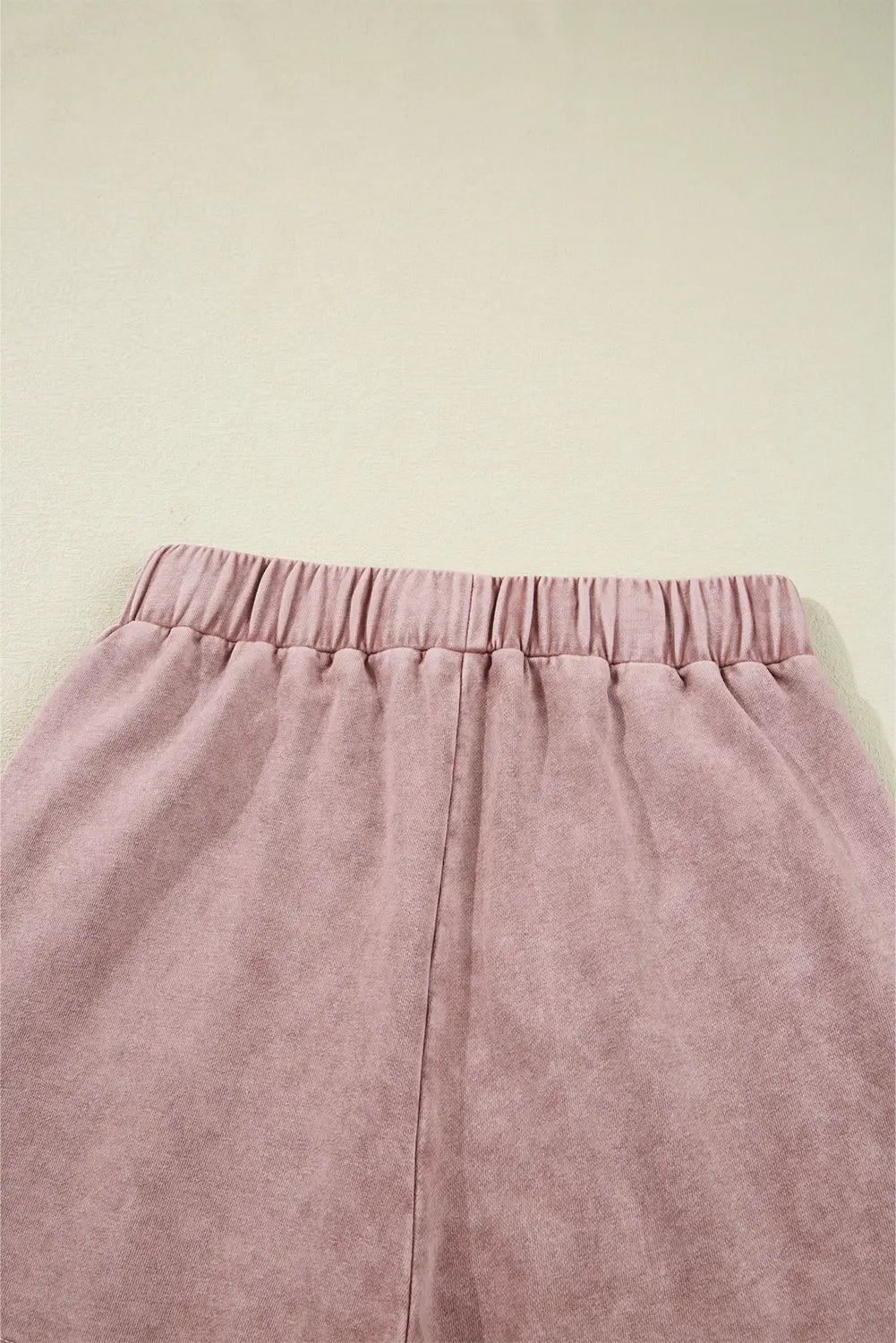 Vineyard Green Mineral Wash Tiered Wide Leg Patchwork Drawstring Pants