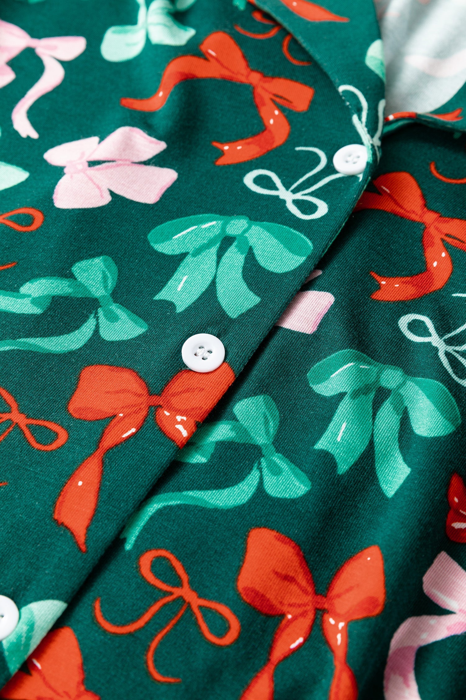 Festive Bow Print Pyjama Set - Loungewear & Sleepwear/Sleepwear