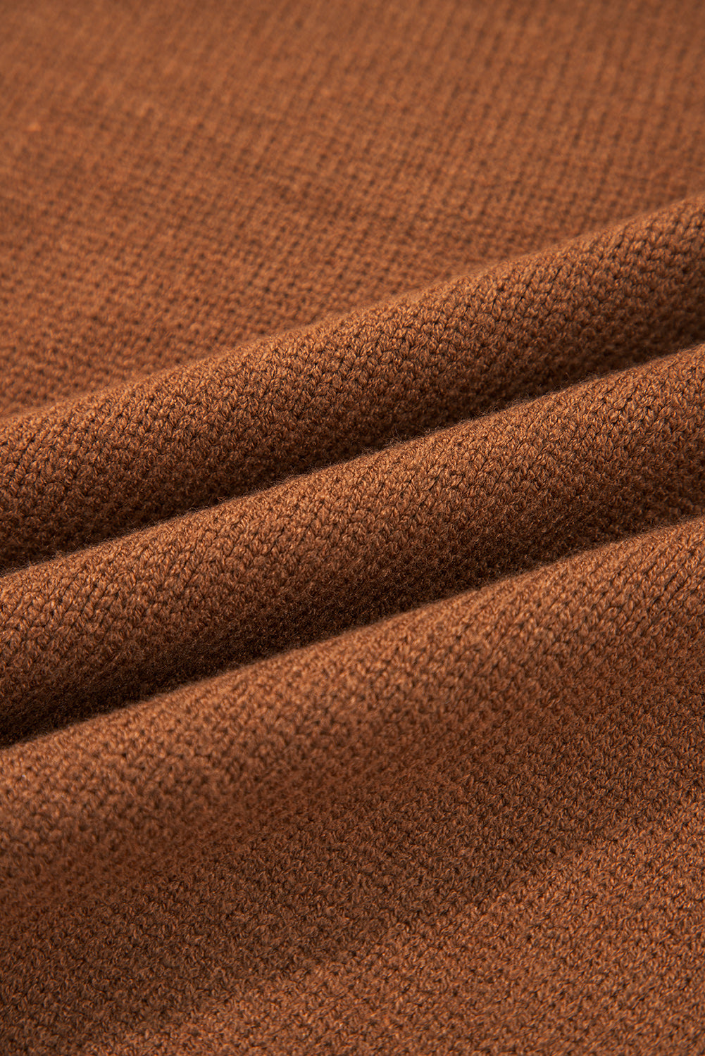 Collared V-Neck Ribbed Edge Sweater - eAura
