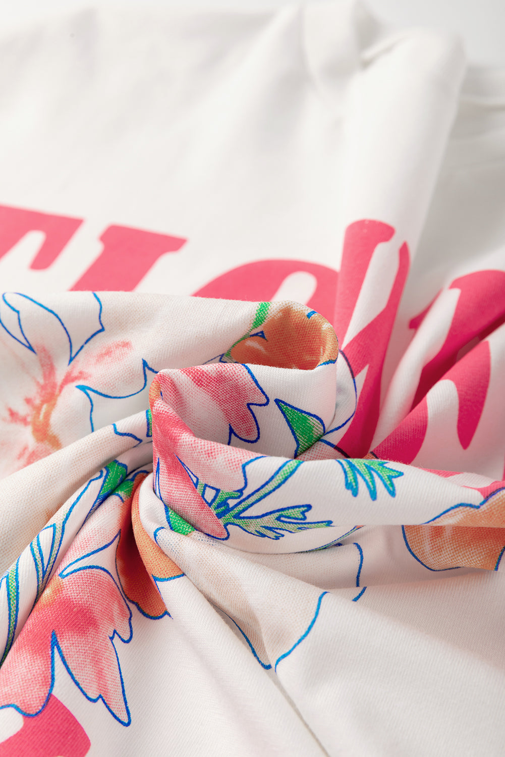 White FLOWER MARKET Graphic T Shirt BB Fashion Outlet
