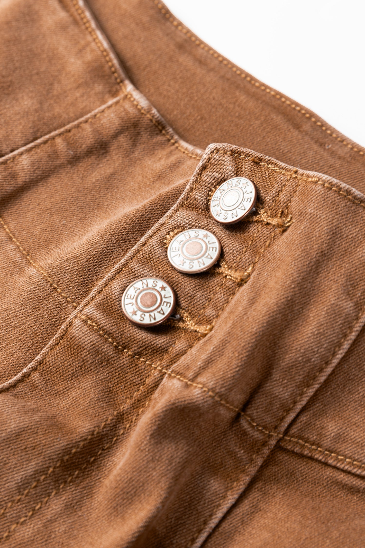 High Waist Button Fly Seamed Raw Hem Flare Jeans - Bottoms/Jeans/Flared&Bootcut