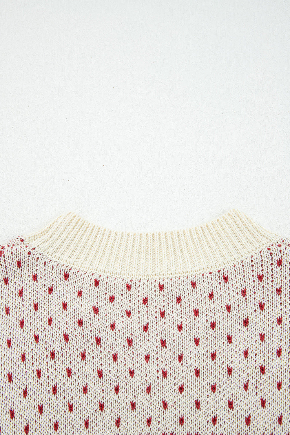 Contrast Colour Pattern Lantern Sleeve Sweater - eAura