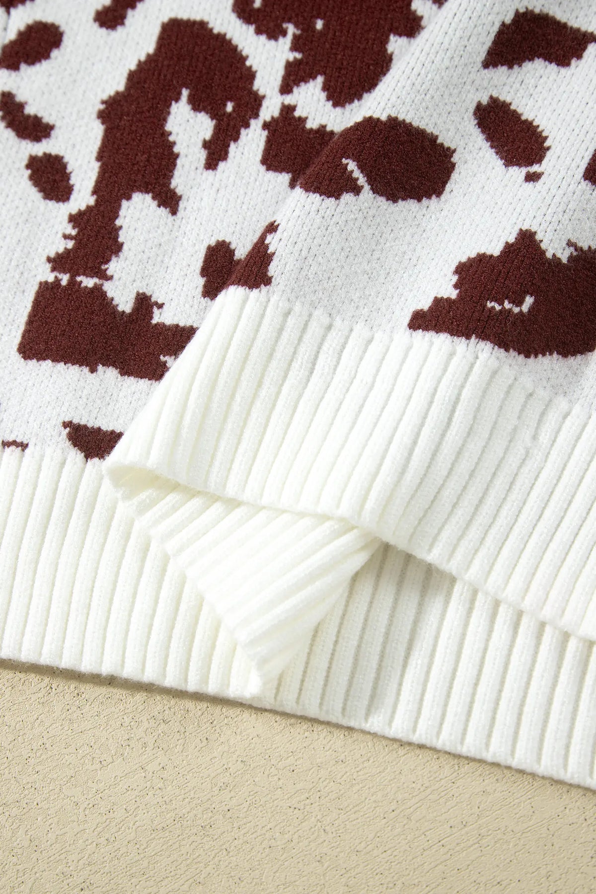 Western Print Cow Pattern Long Sleeve Round Neck Pullover Knitwear Sweater