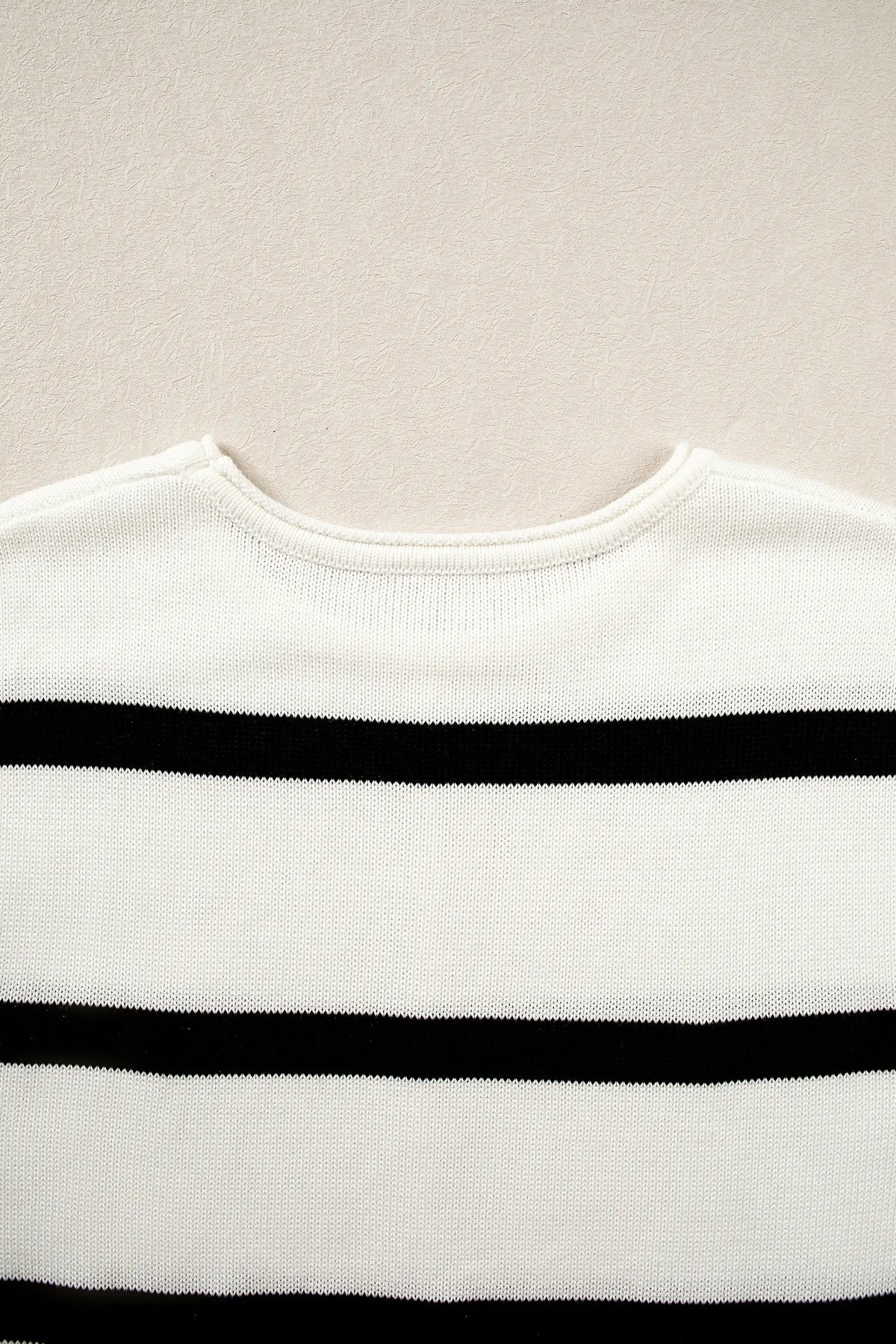 Knit Western Short Sleeve Sweater – Brown Stripe