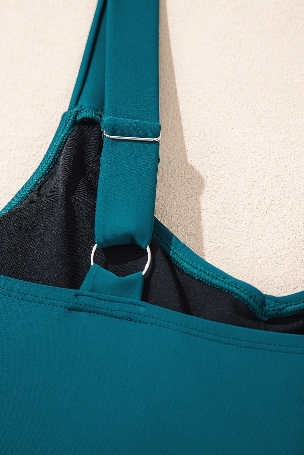 Sea Green Adjustable Straps Cutout Ruched Knot Slit One Piece Swim Dress BB Fashion Outlet