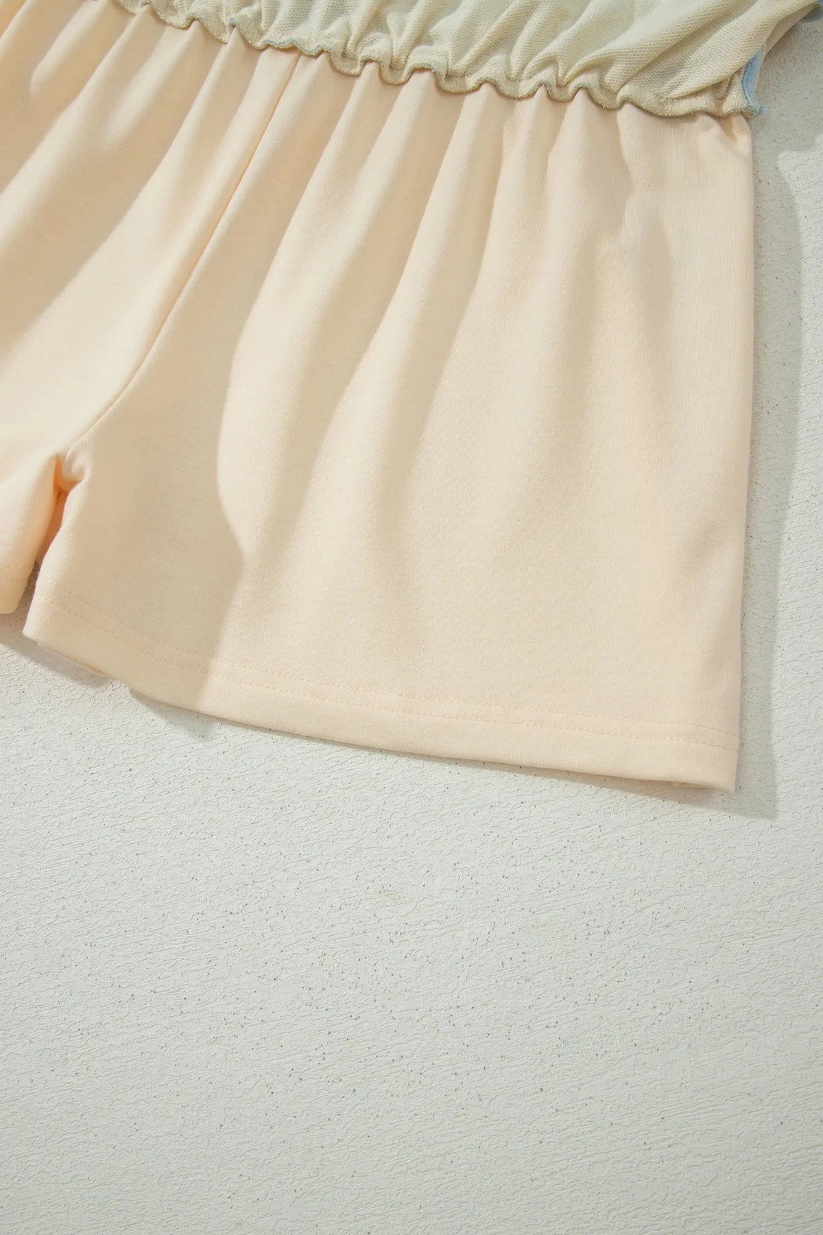 Apricot Colourblock Edge Drop Shoulder T Shirt and Skort 2Pcs Set – Beige