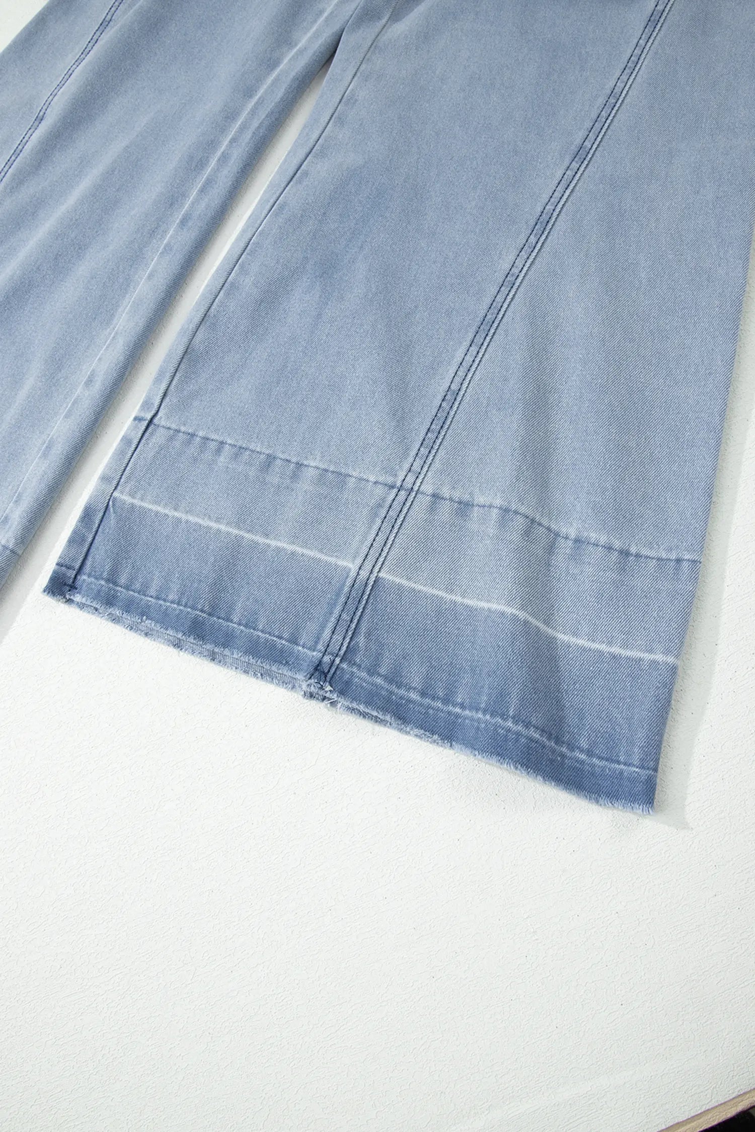 Mist Blue Retro Distressed Button Adjustable Straps Denim Overall Jumpsuit