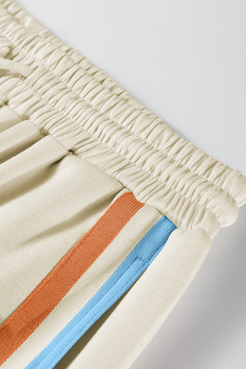 Striped Patchwork Quarter Zip Pullover Loose Trousers Co-ord set - eAura