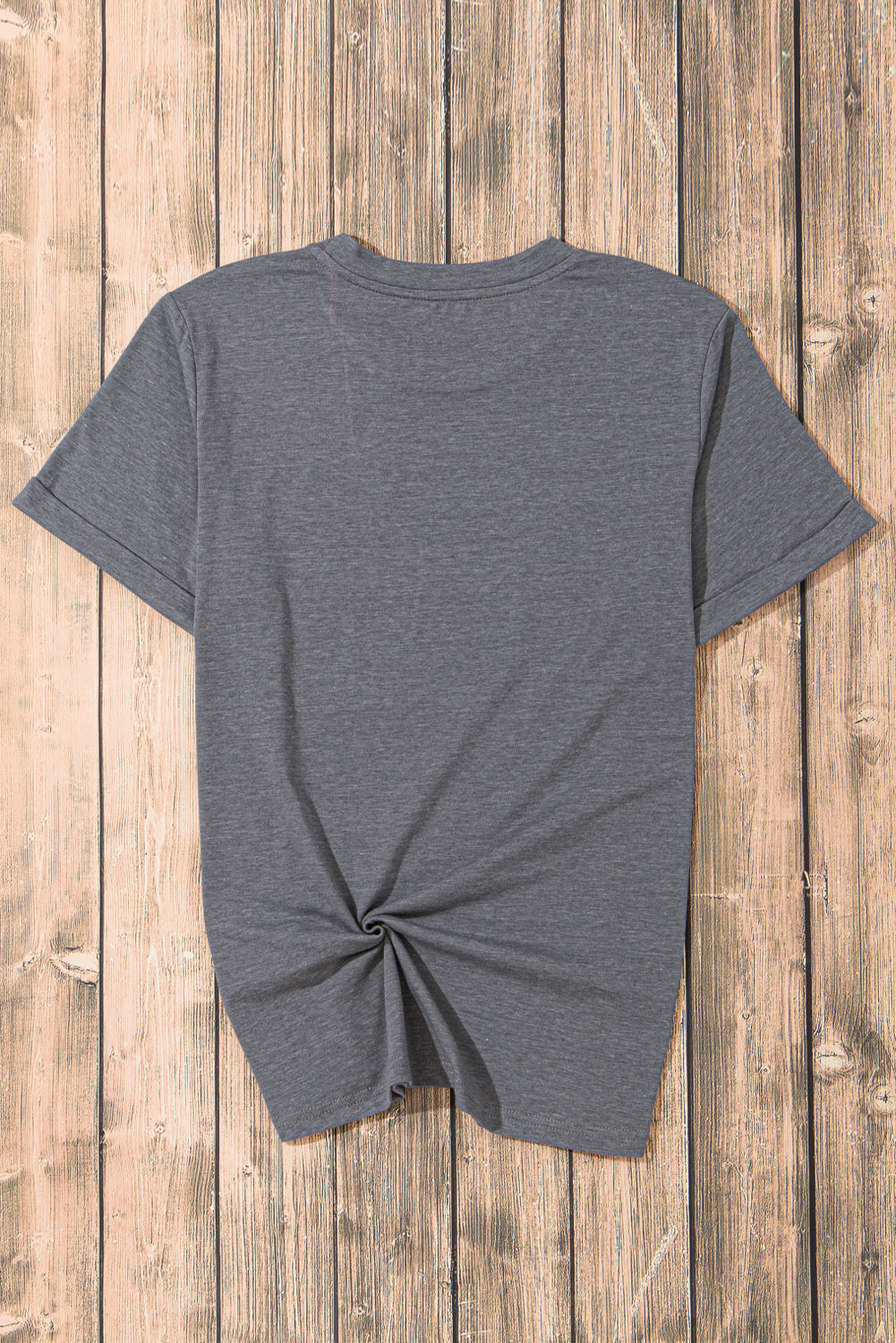 Casual Plain Crew Neck Tee T-Shirt