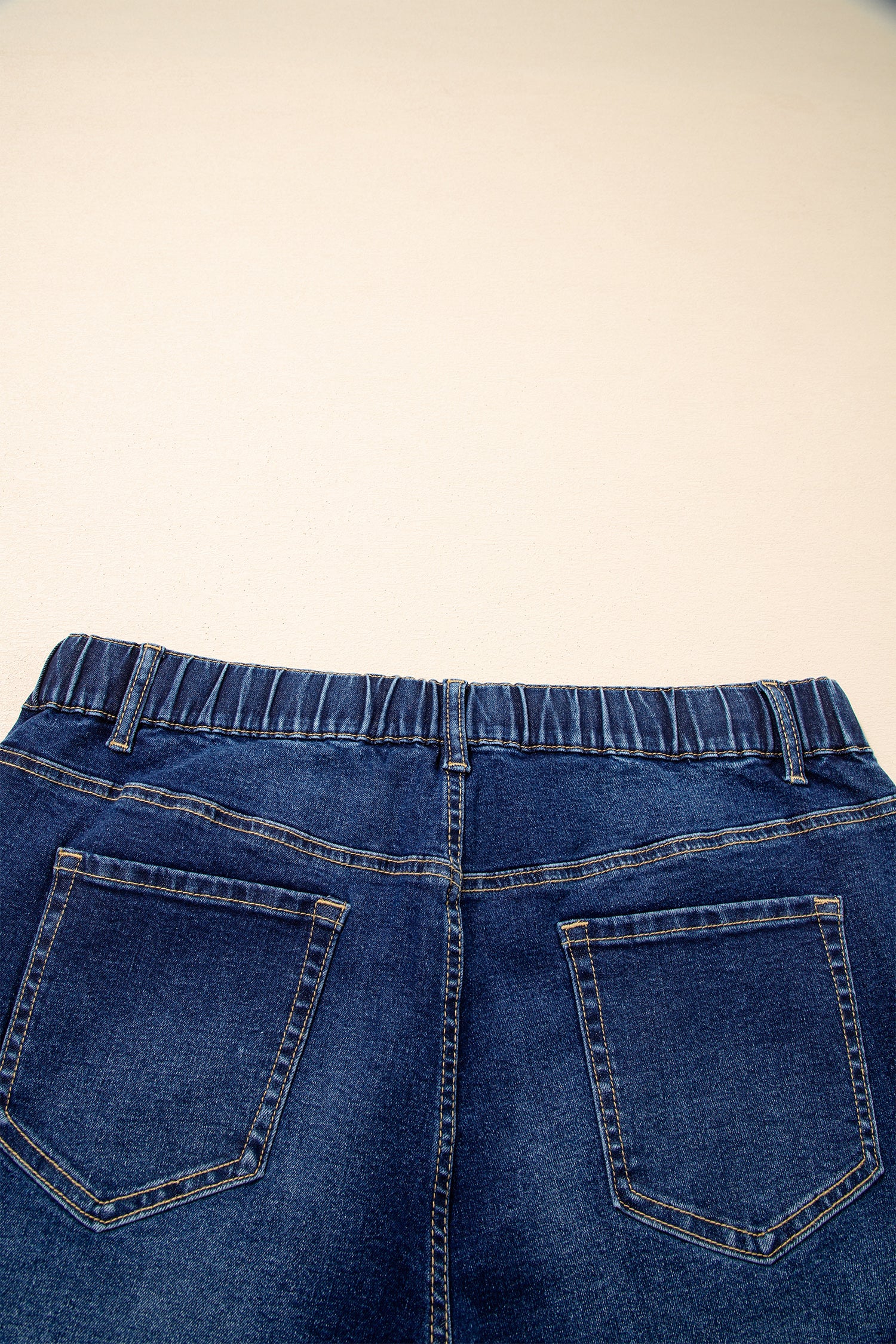 Acid Wash Contrast Lace-up Plus Size Jeans