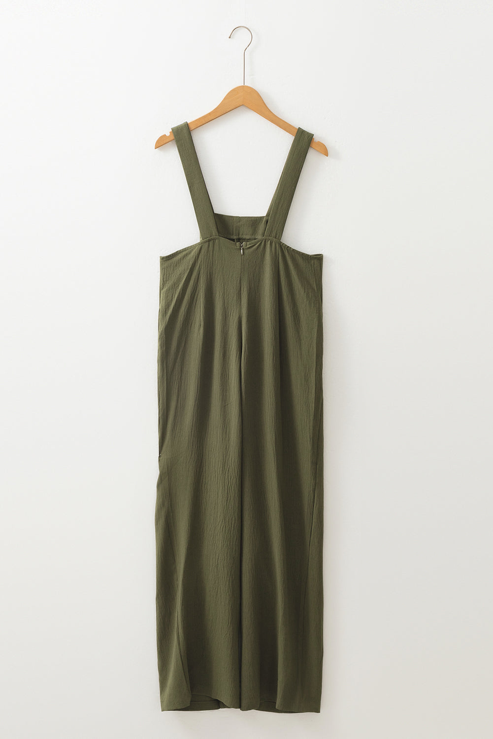 Jungle Green Solid Colour Buttoned Straight Leg Overall eAura