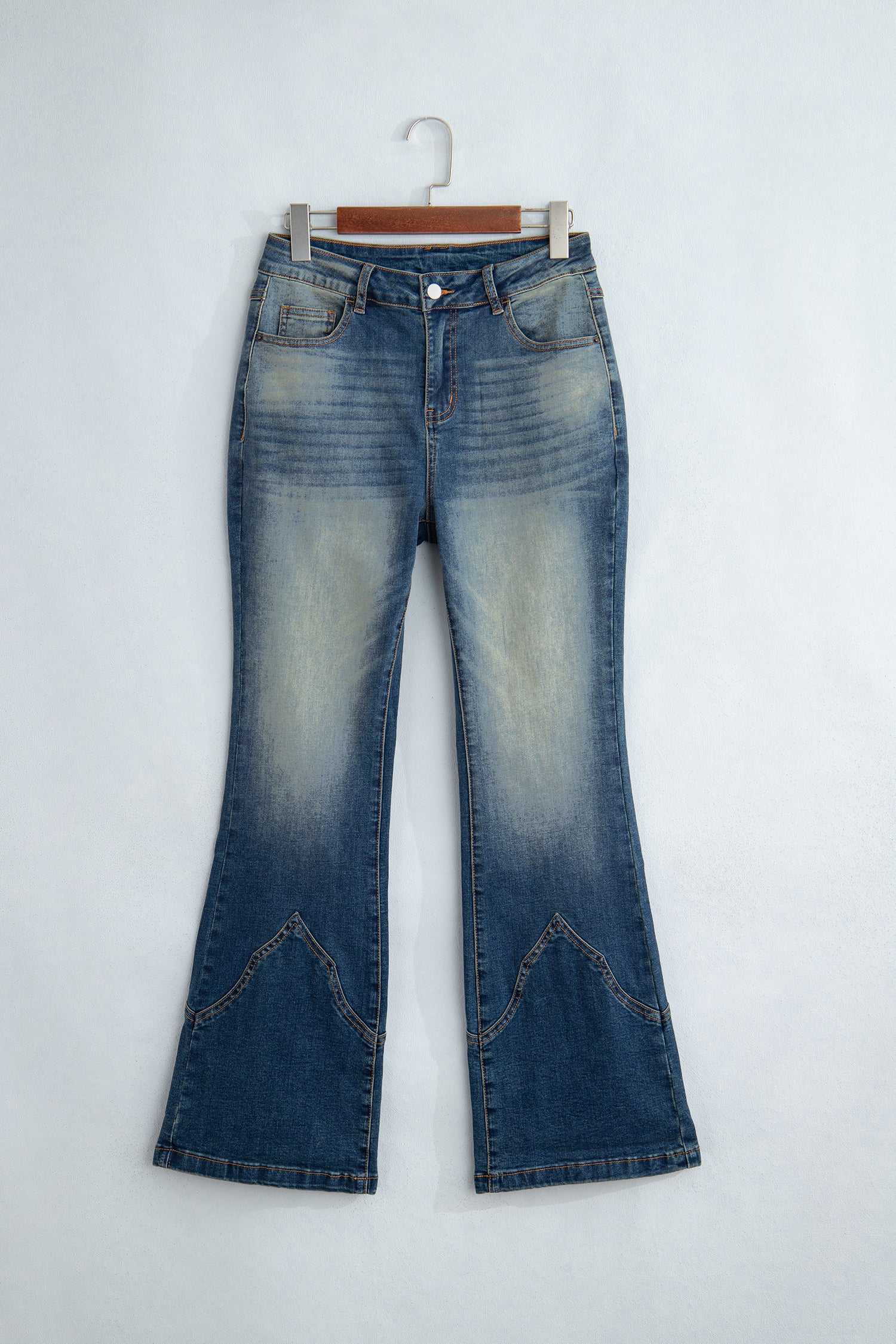 Pocket Detail Flare Leg Jeans – Sail Blue