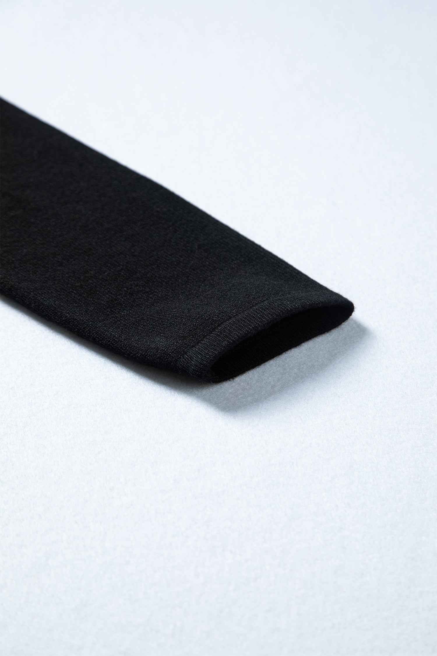 Black Asymmetric Neck Batwing Sleeve Shift Mini Sweater Dress - eAura