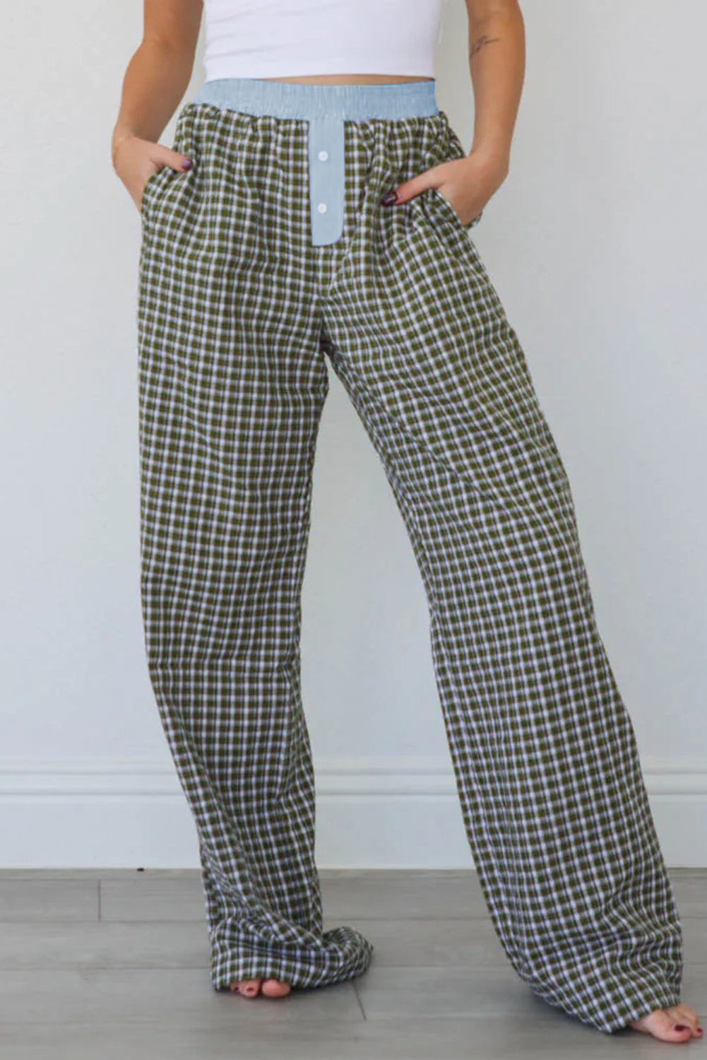 Preppy Gingham Boxer Trousers - eAura