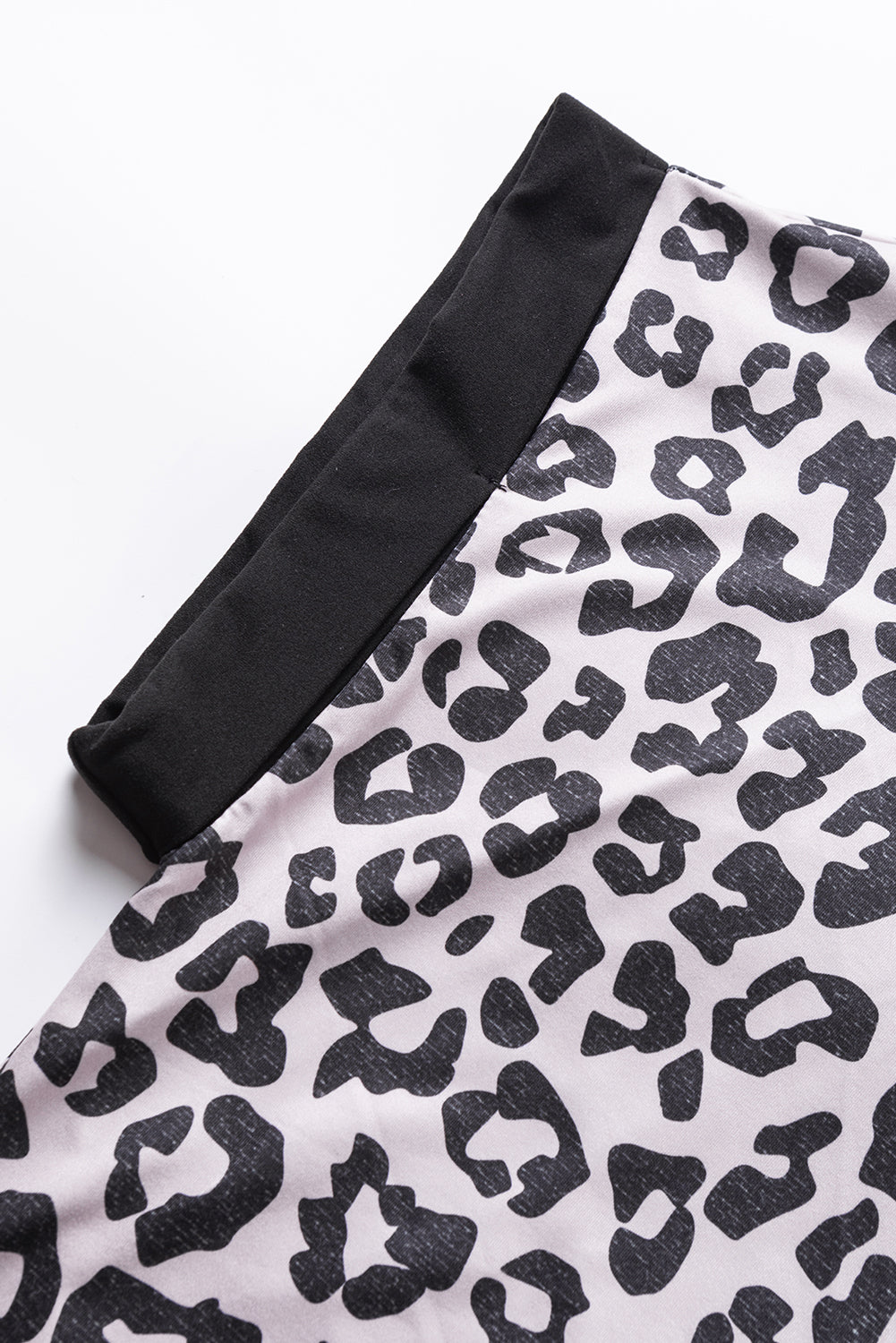Black Half Leopard Patchwork Plus Size T-shirt BB Fashion Outlet