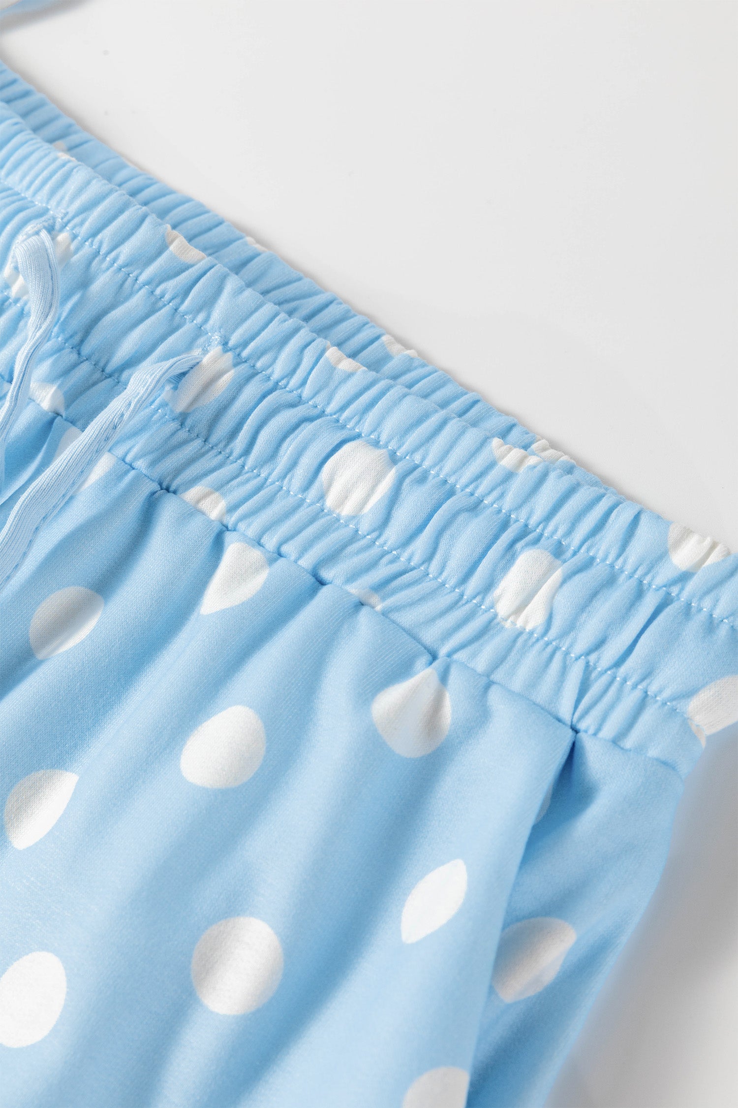 Polka Dot Oversized Top Drawstring Short Set – Green