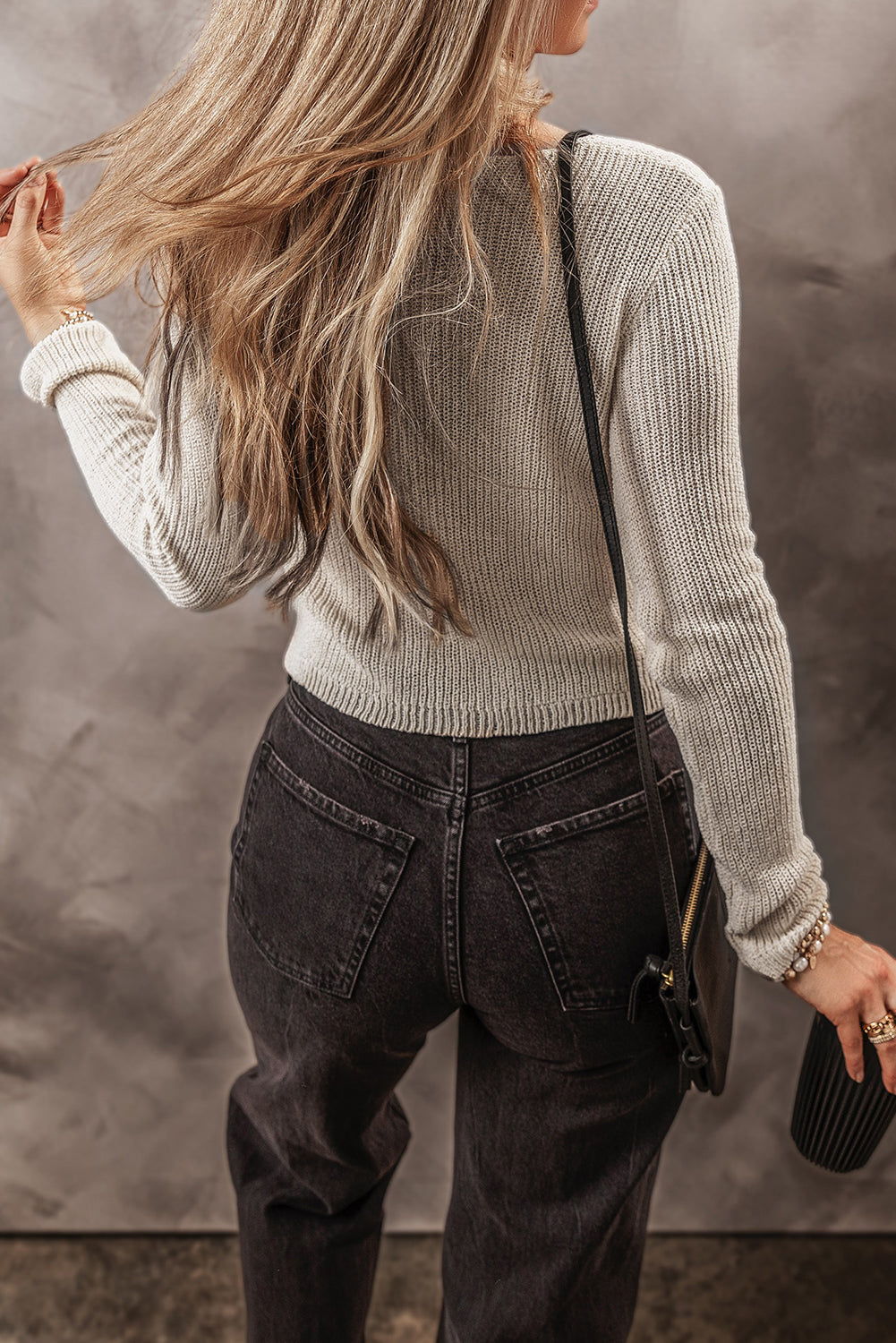 Parchment Slim Fit Buttoned V Neck Knit Cardigan eAura