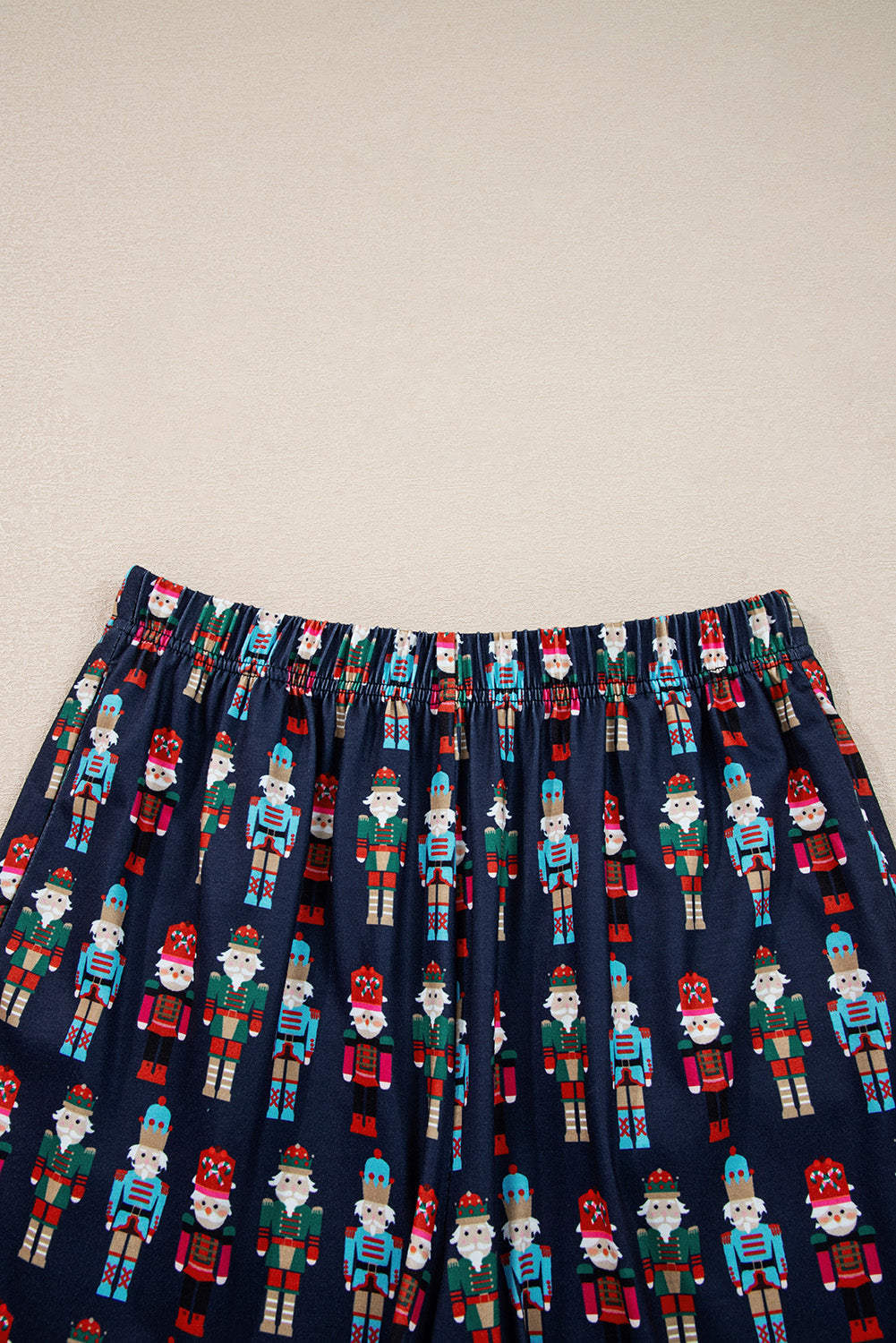 Pink Mama Claus Plaid Letter Tee Nutcracker Shorts Pyjama Set - eAura