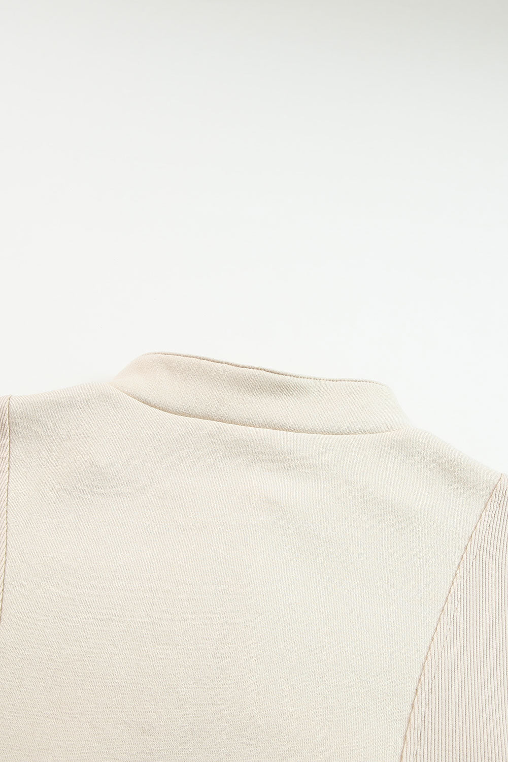 Half Zip Stand Collar Exposed Seam Sweatshirt - Tops/Sweatshirts & Hoodies