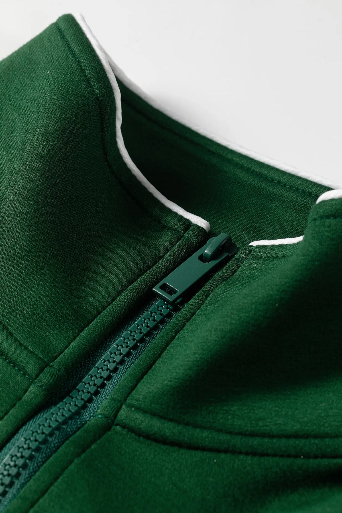High Neck Zip-Up Loose Fit Sweatshirt