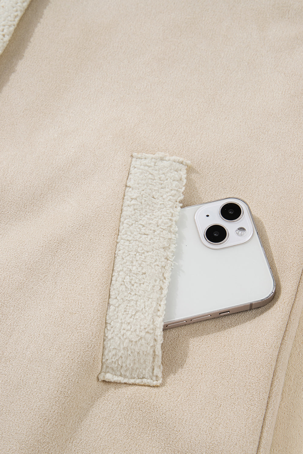 Faux Suede Sherpa Lined Western Jacket - eAura