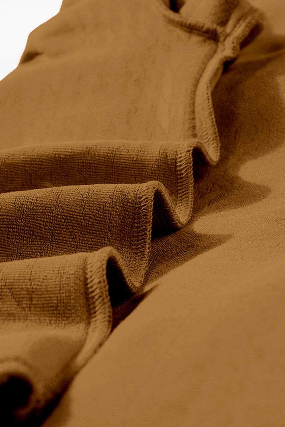 Cable Texture Puff Sleeve Loose Shacket - eAura