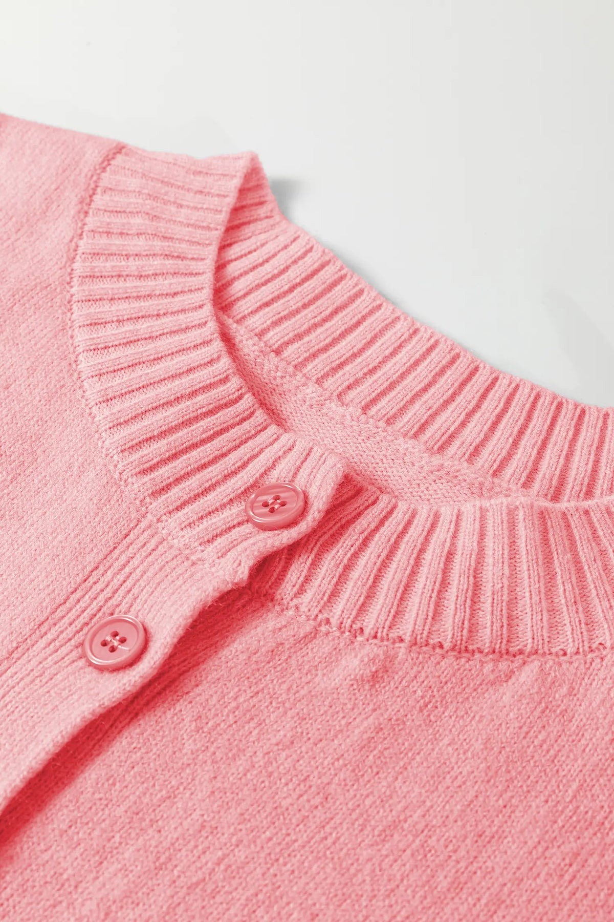 3/4 Sleeve Boxy Knit Button Down Sweater Cardigan – Lavendula