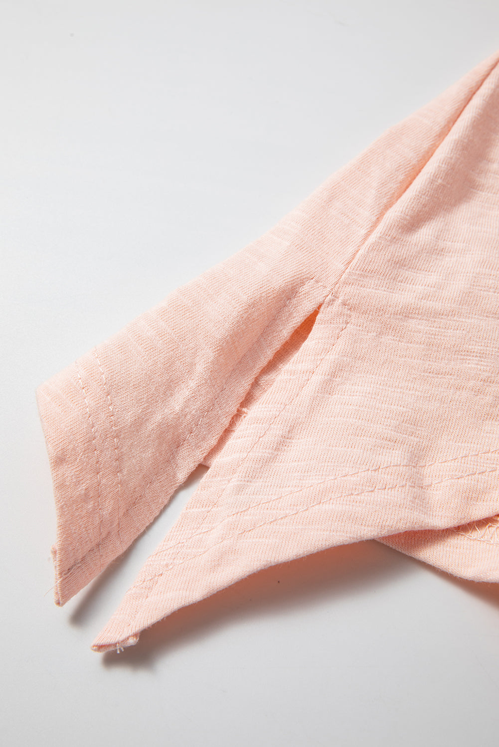 Pink Flower Patchwork Exposed Seam Oversized High Low Top eAura
