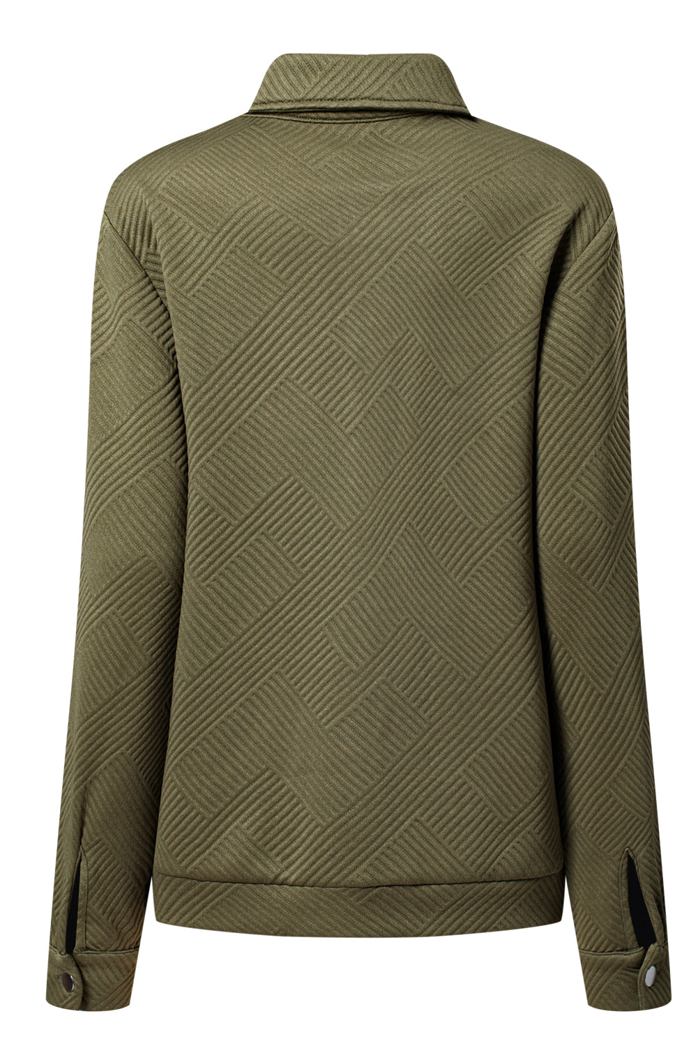 Zip-Up Button Flap Pocket Shirt Collar Jackets - eAura