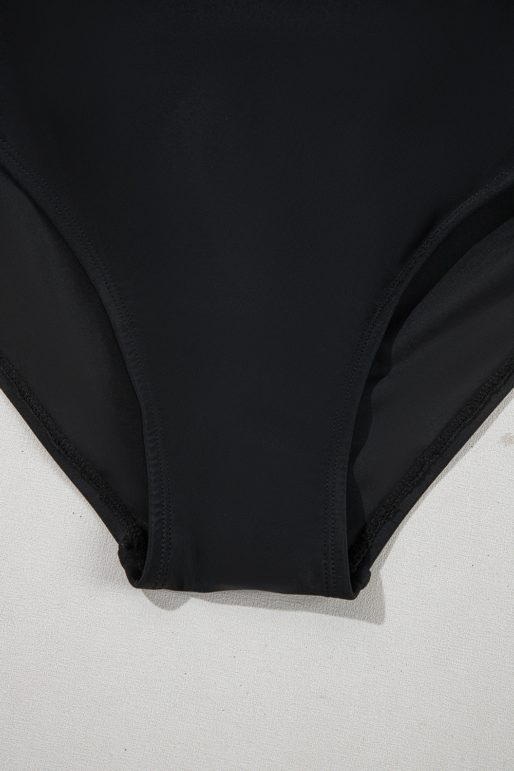 Black Square Neck Knot Plus Size One Piece Swimsuit BB Fashion Outlet