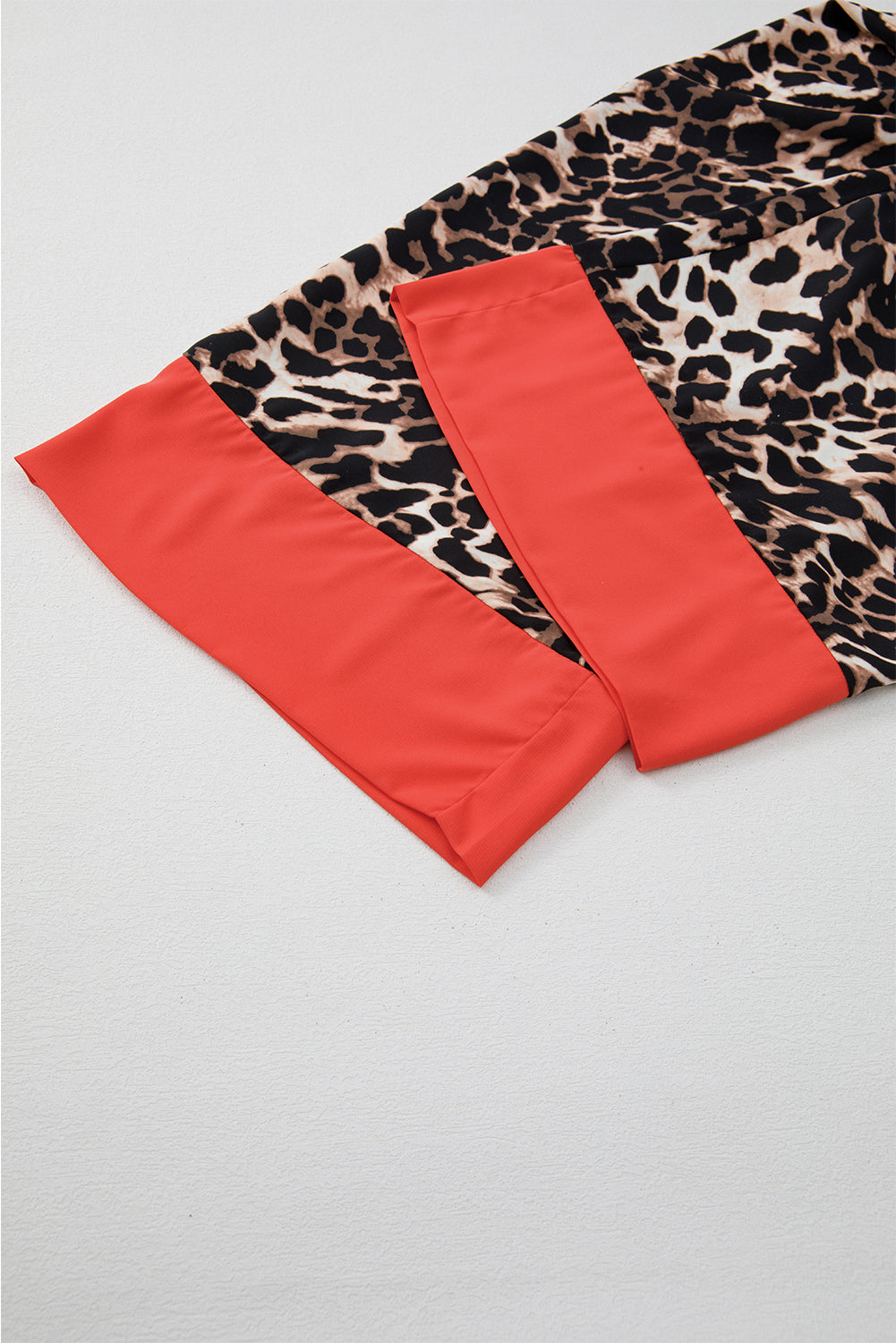 Brown Animal Print Colour Contrast Edge Loose Fit Trousers Set eAura