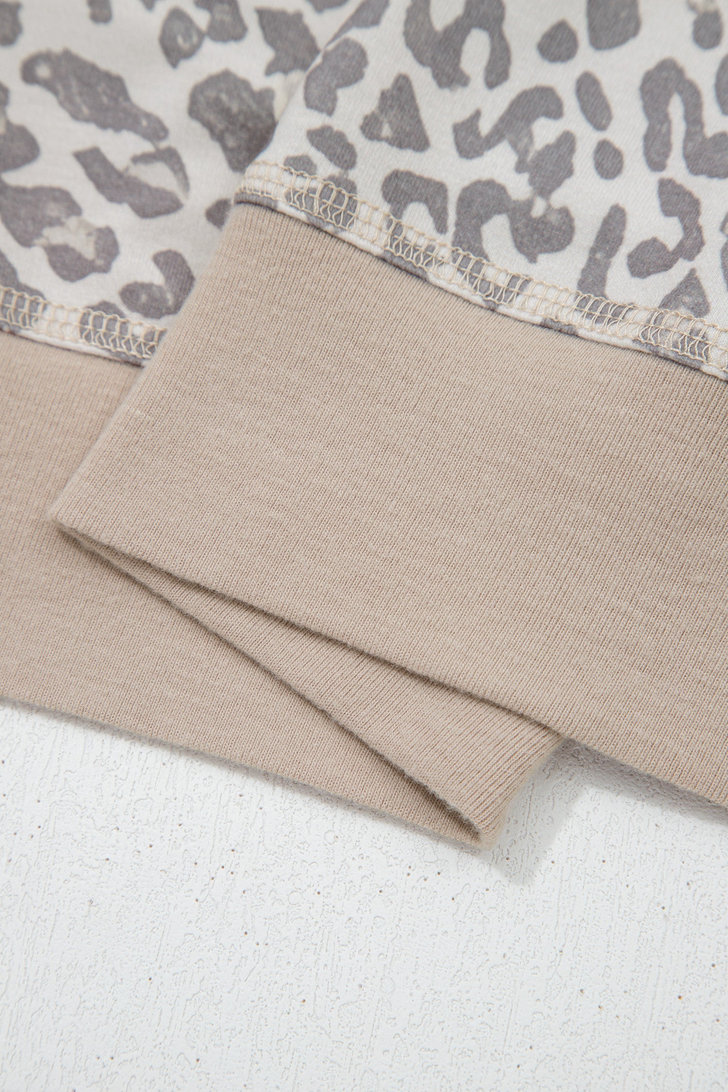 Leopard Print Crew Neck Sweatshirt - Tops/Sweatshirts & Hoodies