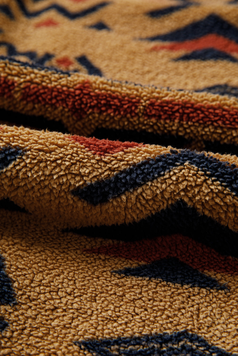 Western Aztec Pattern Fleece Shacket eAura
