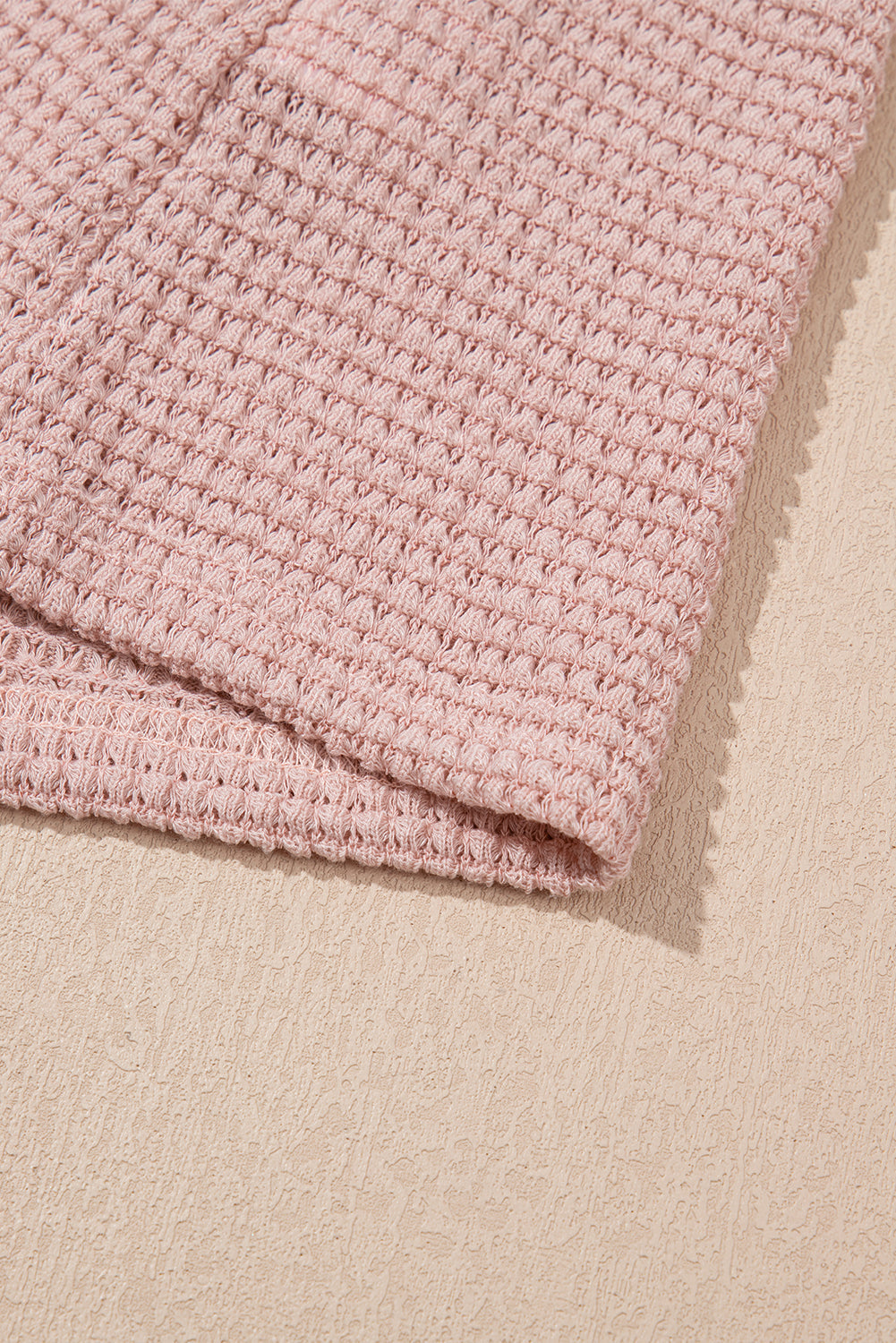 Mist Green Lace Patchwork Waffle Short Sleeve Top eAura