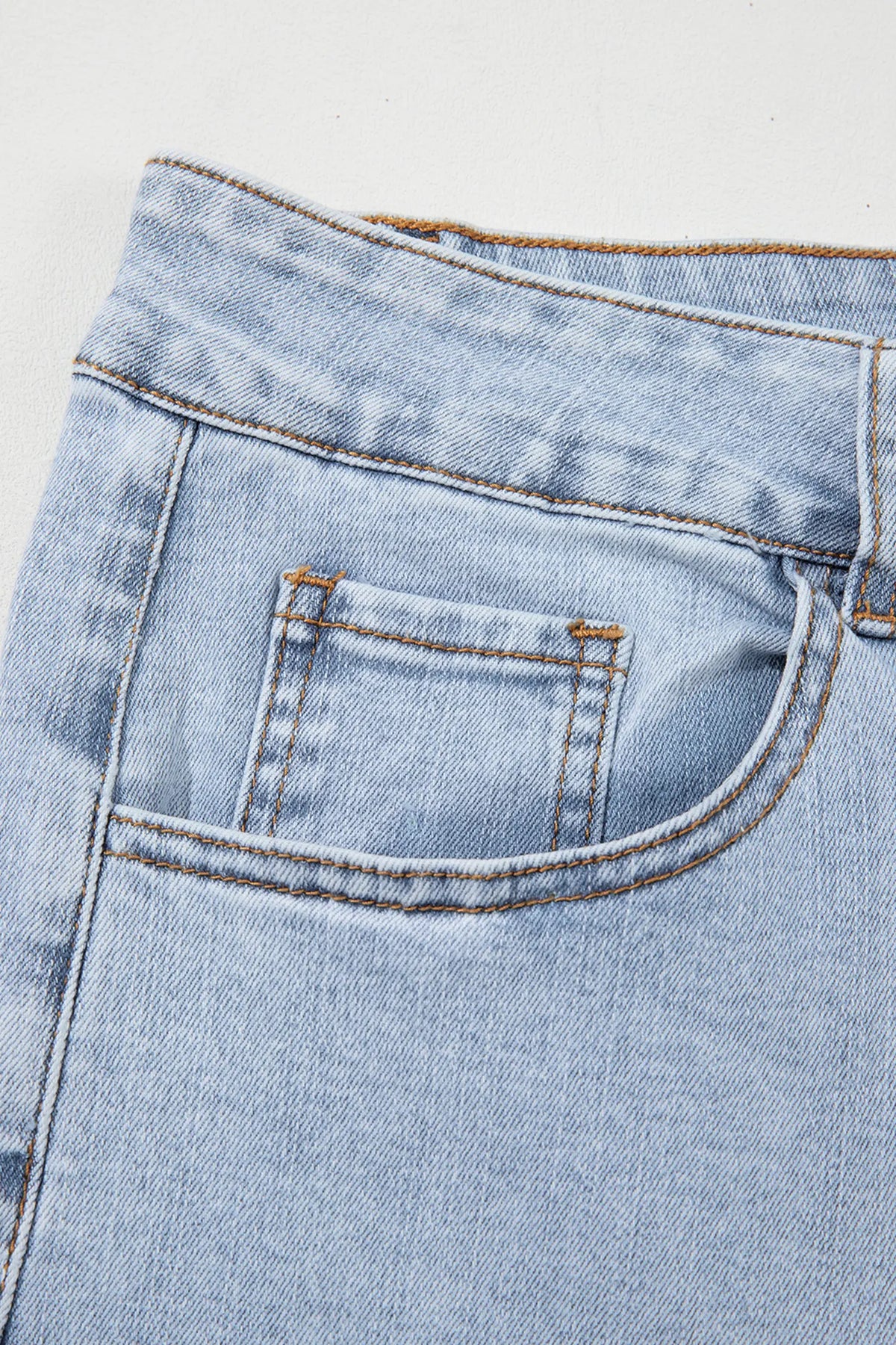 Beau Solid Paneling Loose Fit Plus Size Jeans – Blue