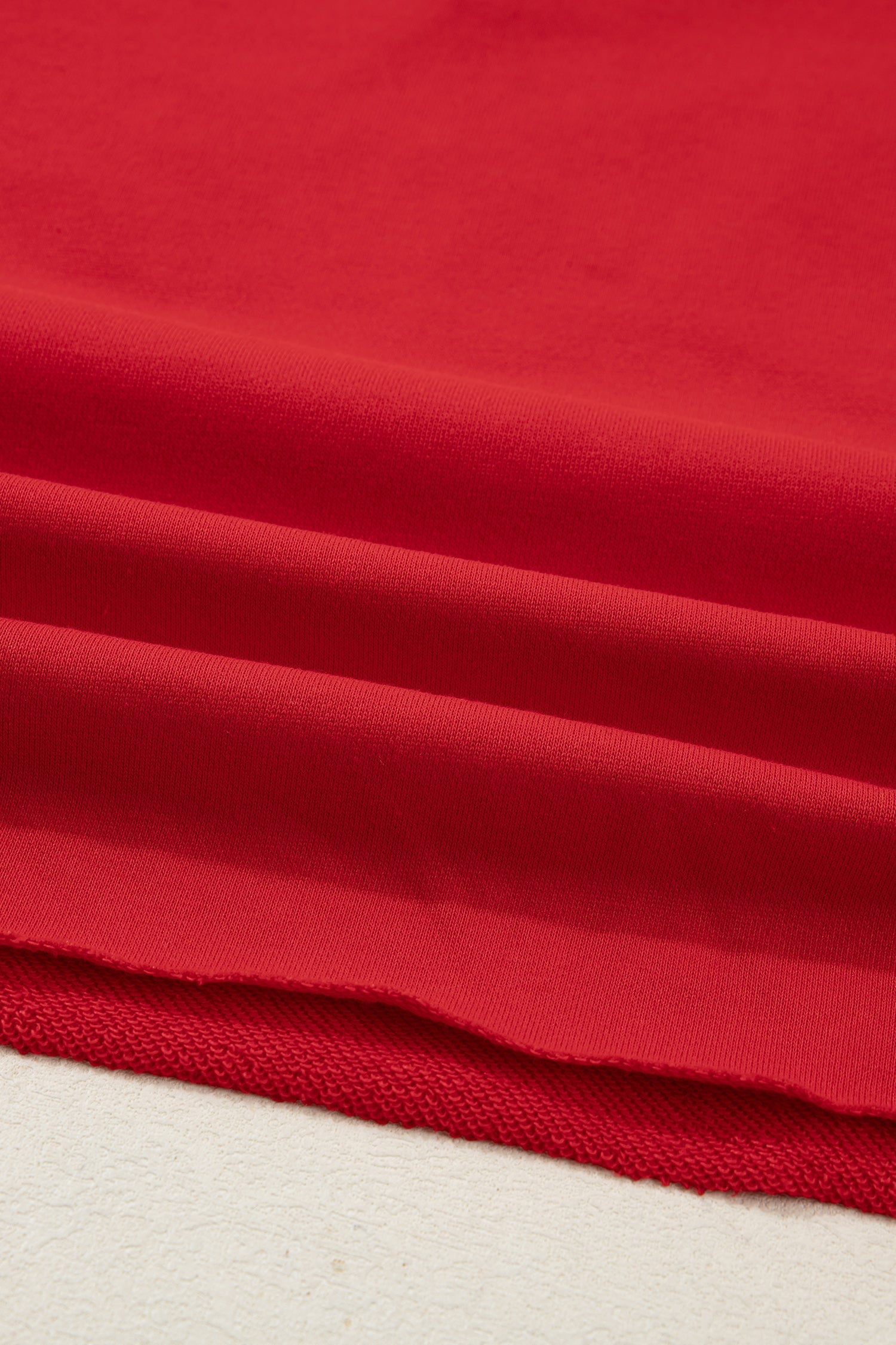 Red Christmas Tree Embroidered Notched Neck Cropped Sweatshirt - eAura