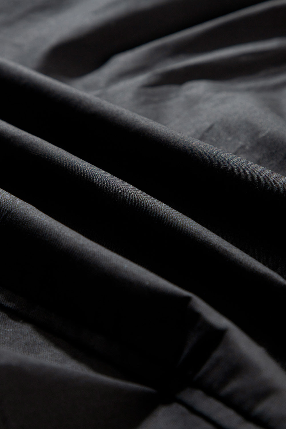 Black Ruffled Puff Sleeve Stylish Collared Shirt eAura