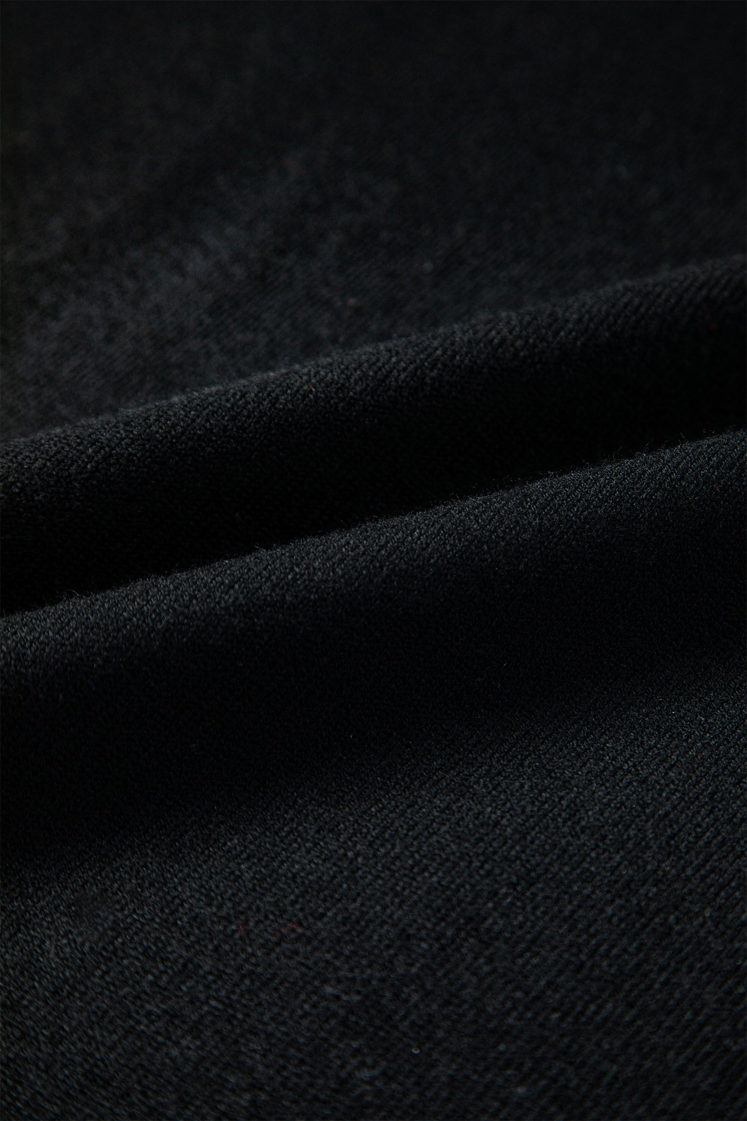 Black Asymmetric Neck Batwing Sleeve Shift Mini Sweater Dress - eAura