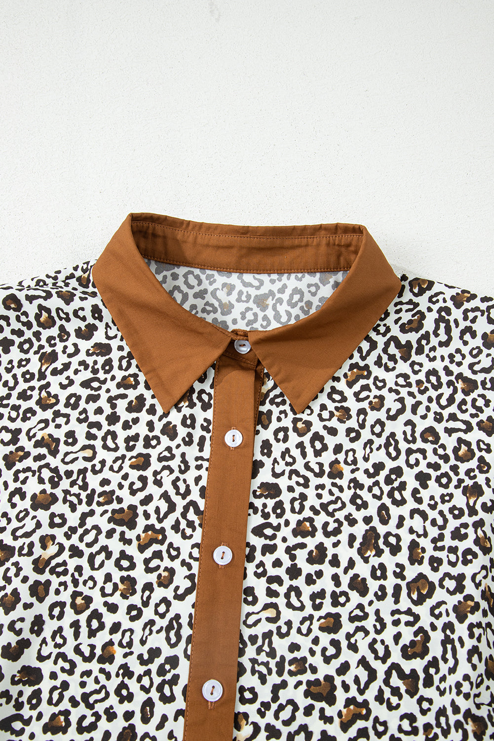 Plus Size V-Neck Leopard Print Puff Sleeve Mini Dress - eAura