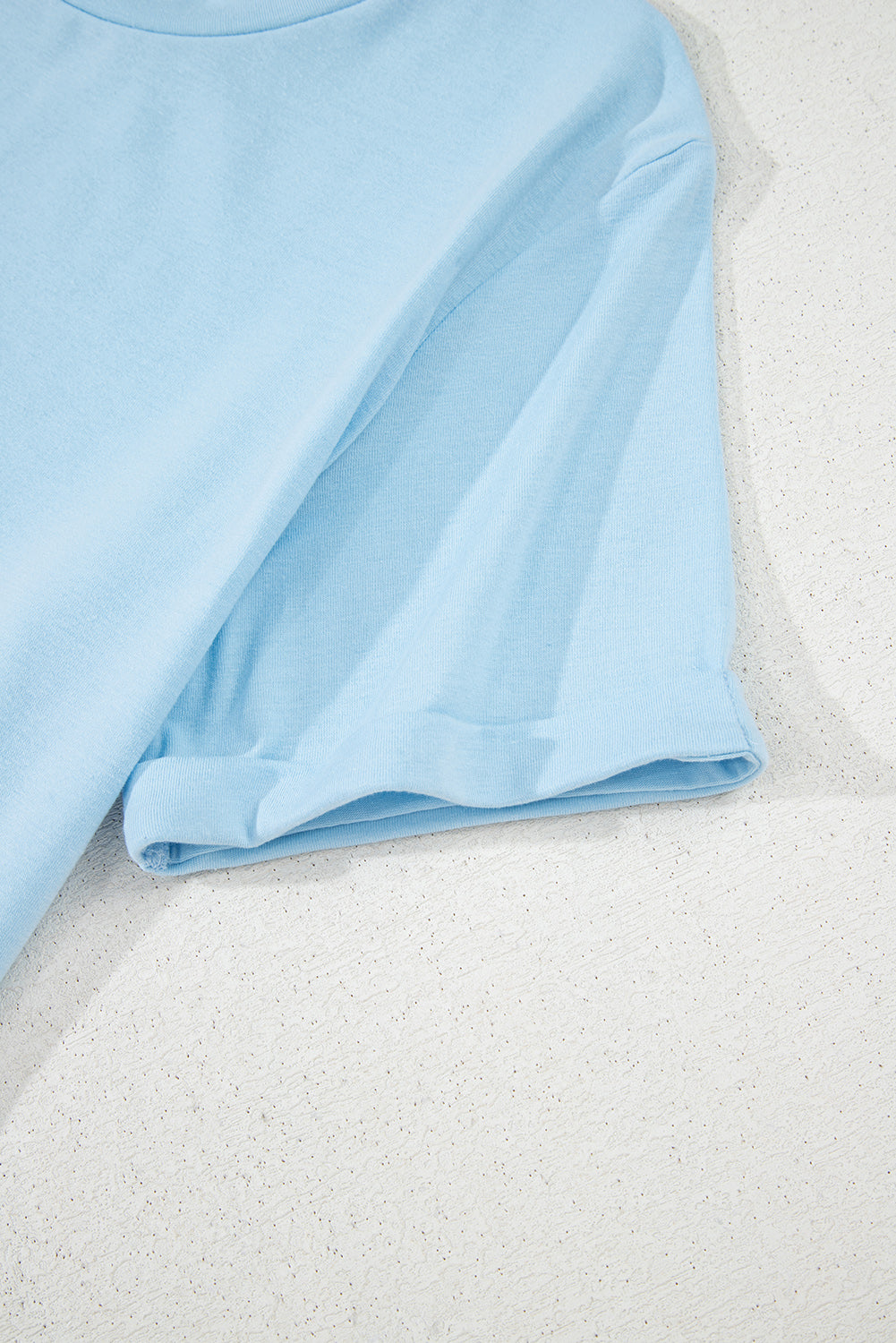 Bright Casual Plain Crew Neck Tee - eAura