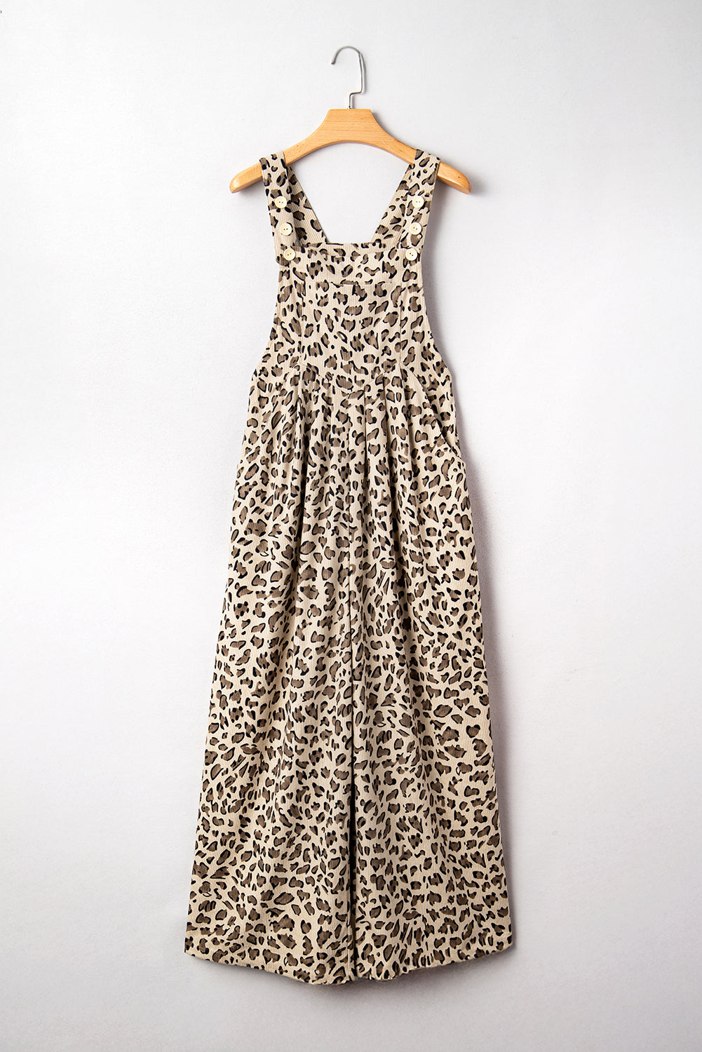 Brown Leopard Bib Wide Leg Jumpsuit - eAura