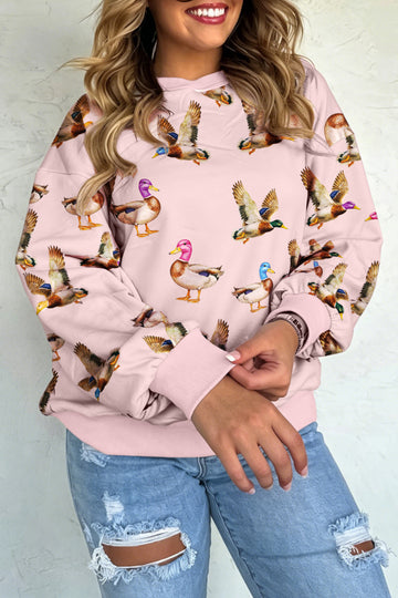 Western Print Drop Shoulder Long Sleeve Sweatshirt – Multicolour