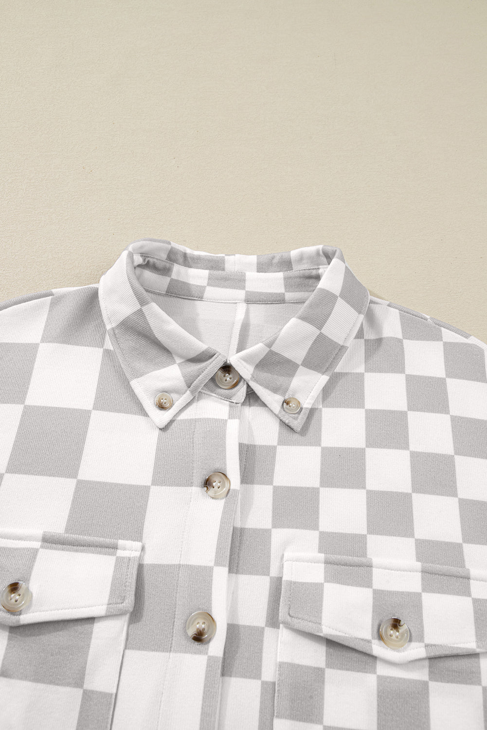 Checkered Buttoned Down Casual Jacket - eAura