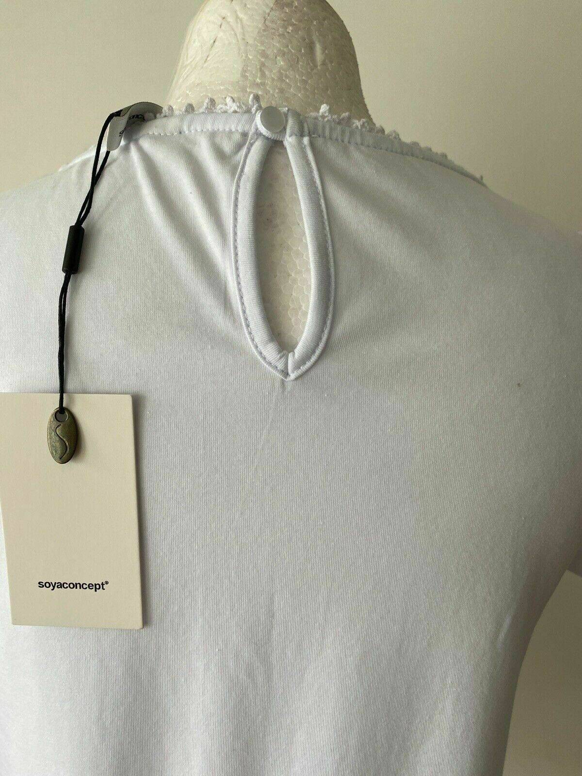 Soyaconcept White Tee Lace Neckline Size S 8 - 10 - BB Fashion Outlet