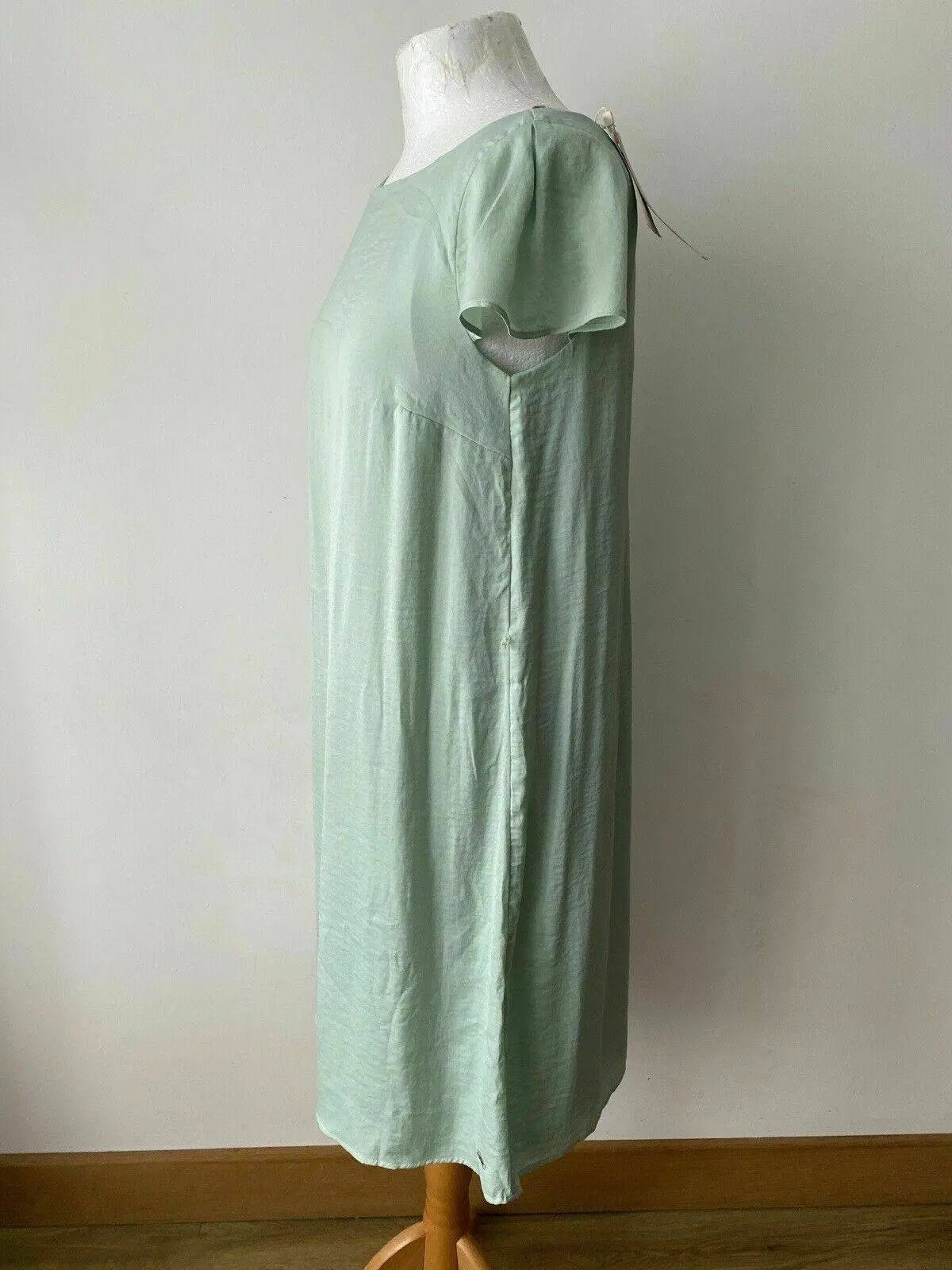 Tom Tailor Satin Type Lace Detail Dress Size M 12 Light Green - BB Fashion Outlet
