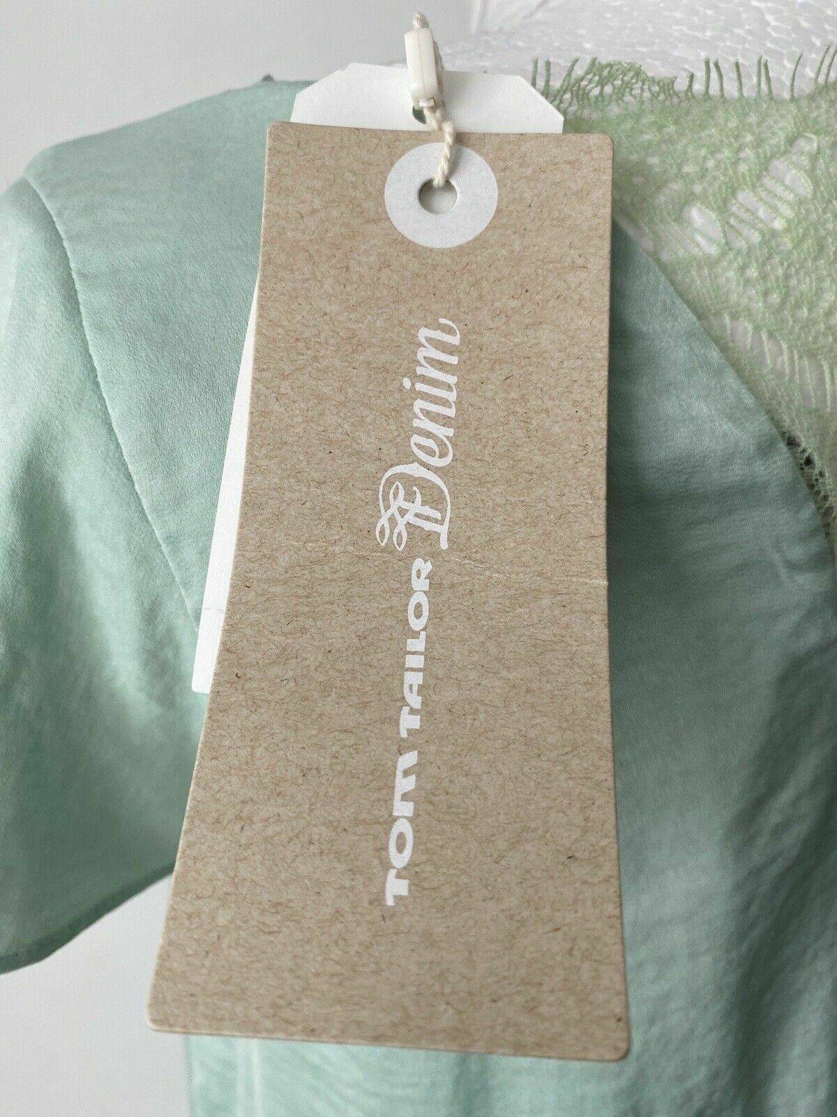 Tom Tailor Satin Type Lace Detail Dress Size M 12 Light Green - BB Fashion Outlet