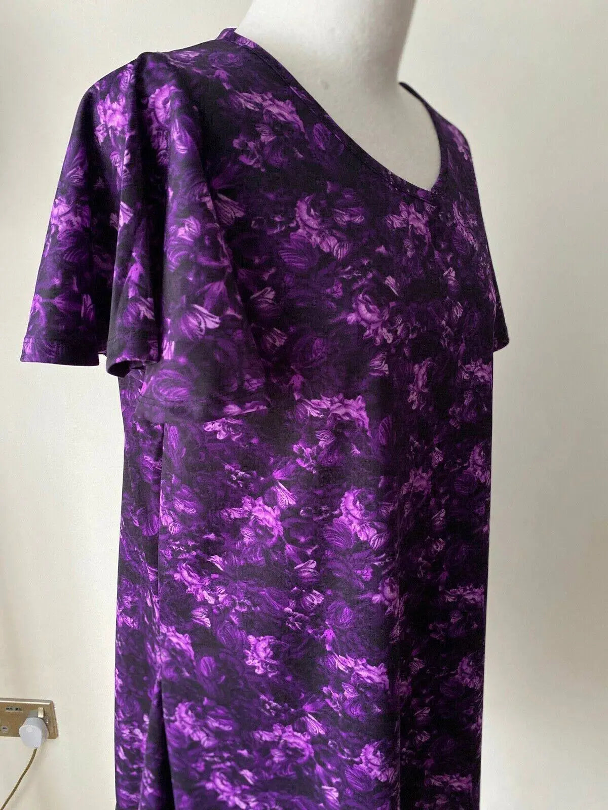 Tommy & Kate Purple Floral Hanky Hem Top Size S 8 - 10 - BB Fashion Outlet