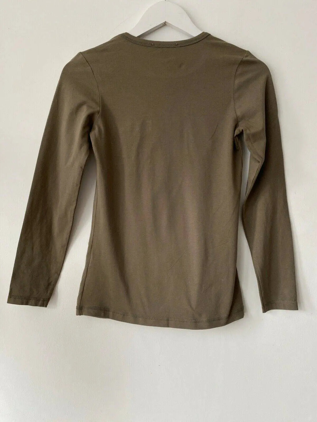 Trevi Khaki Green Long Sleeve T-Shirt Size 8 UK - Beagle Boutique Fashion Outlet