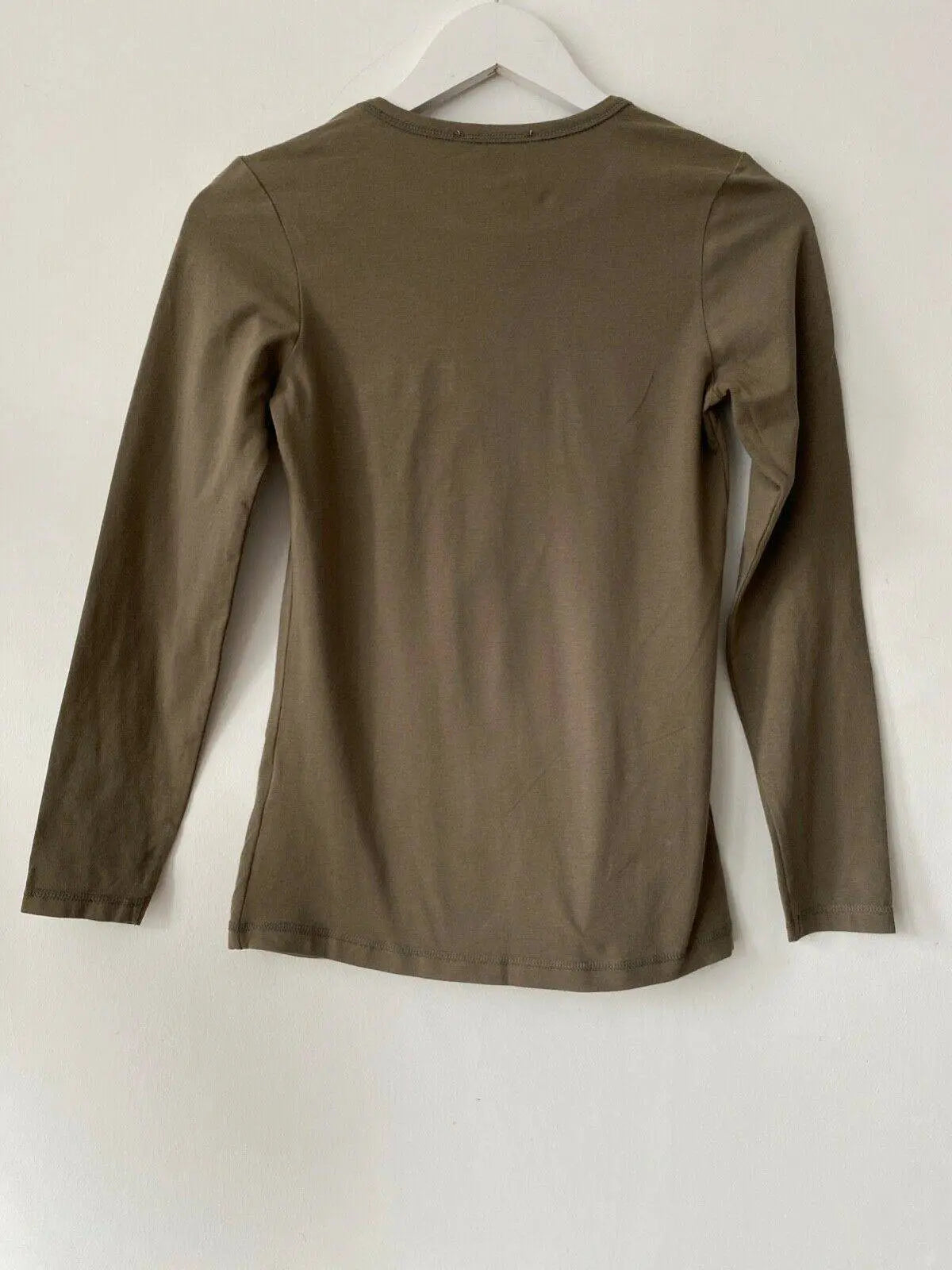 Trevi Khaki Green Long Sleeve T-Shirt Size 8 UK - Beagle Boutique Fashion Outlet