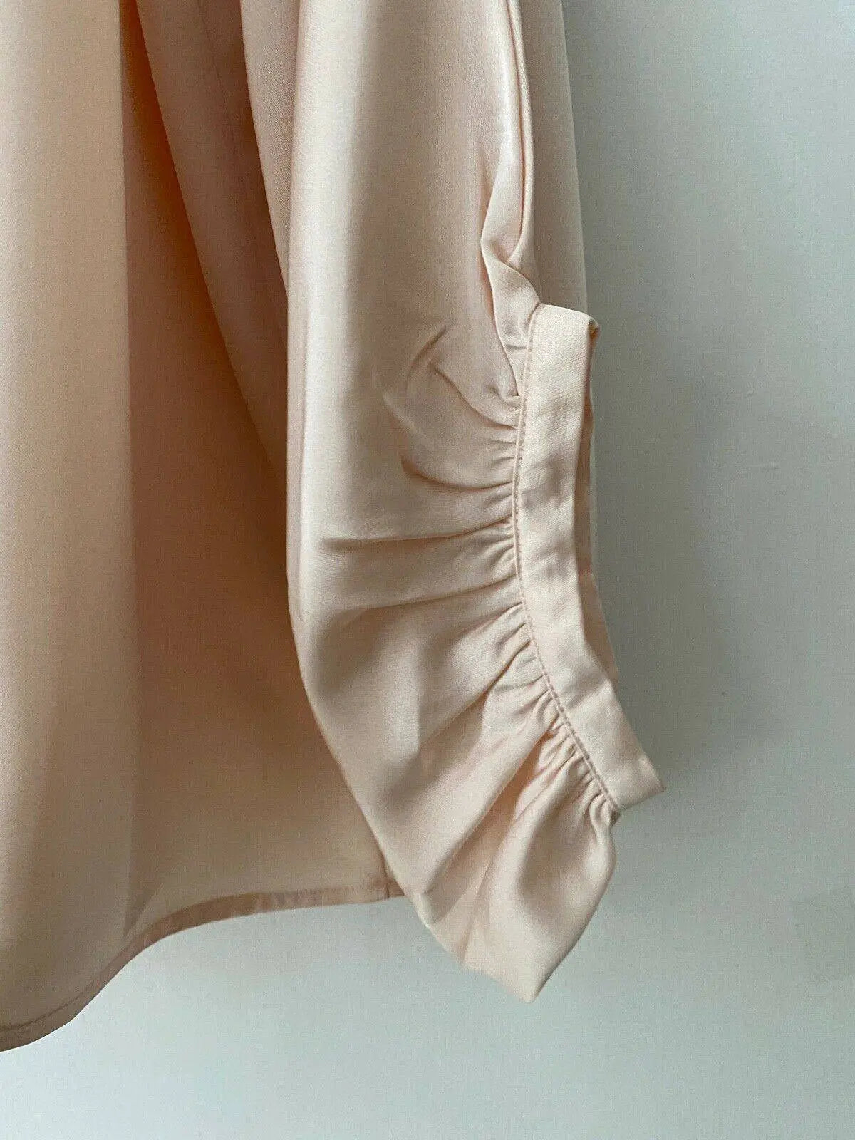 Very Cold Shoulder Slit Sleeves Satin Type Blouse Size 10 - Beagle Boutique Fashion Outlet